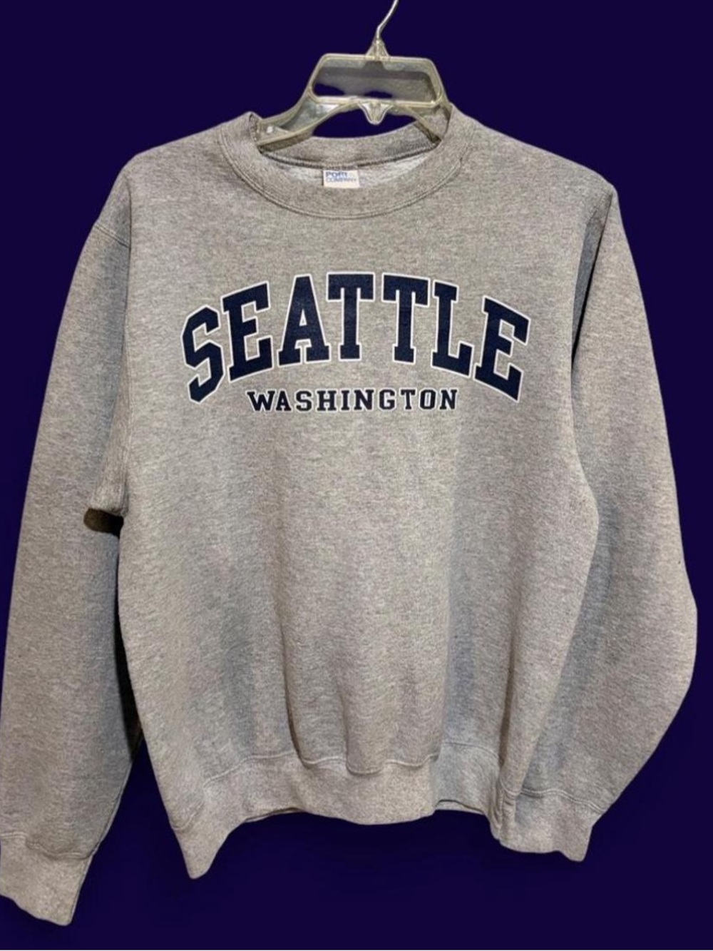 Men’s Seattle Washington Grey Crewneck Sweatshirt size small